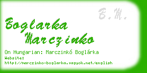 boglarka marczinko business card