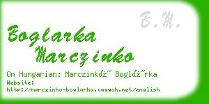 boglarka marczinko business card